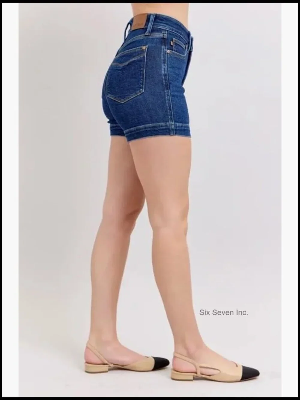 High Rise Tummy Control Denim Shorts 4.25